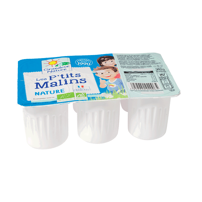 Ptits Malins - Fromage Frais Nature Bio