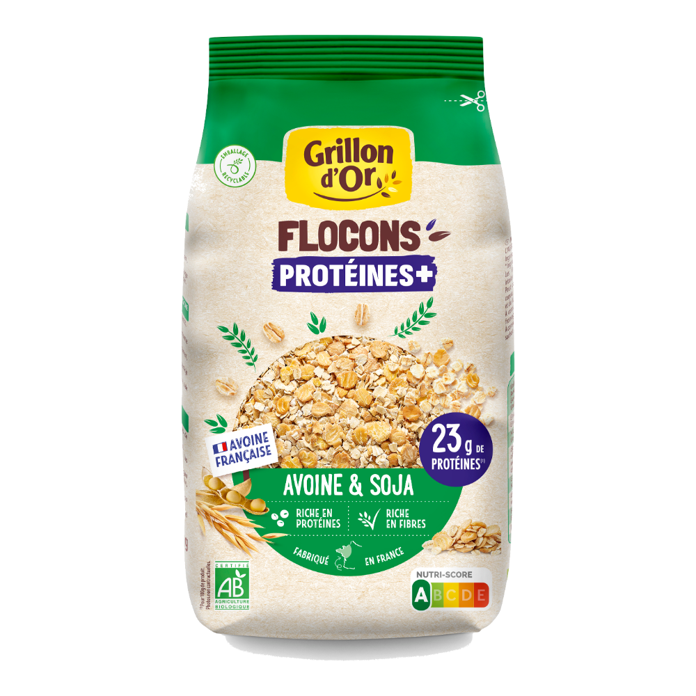 Flocons protéinés avoine et soja bio