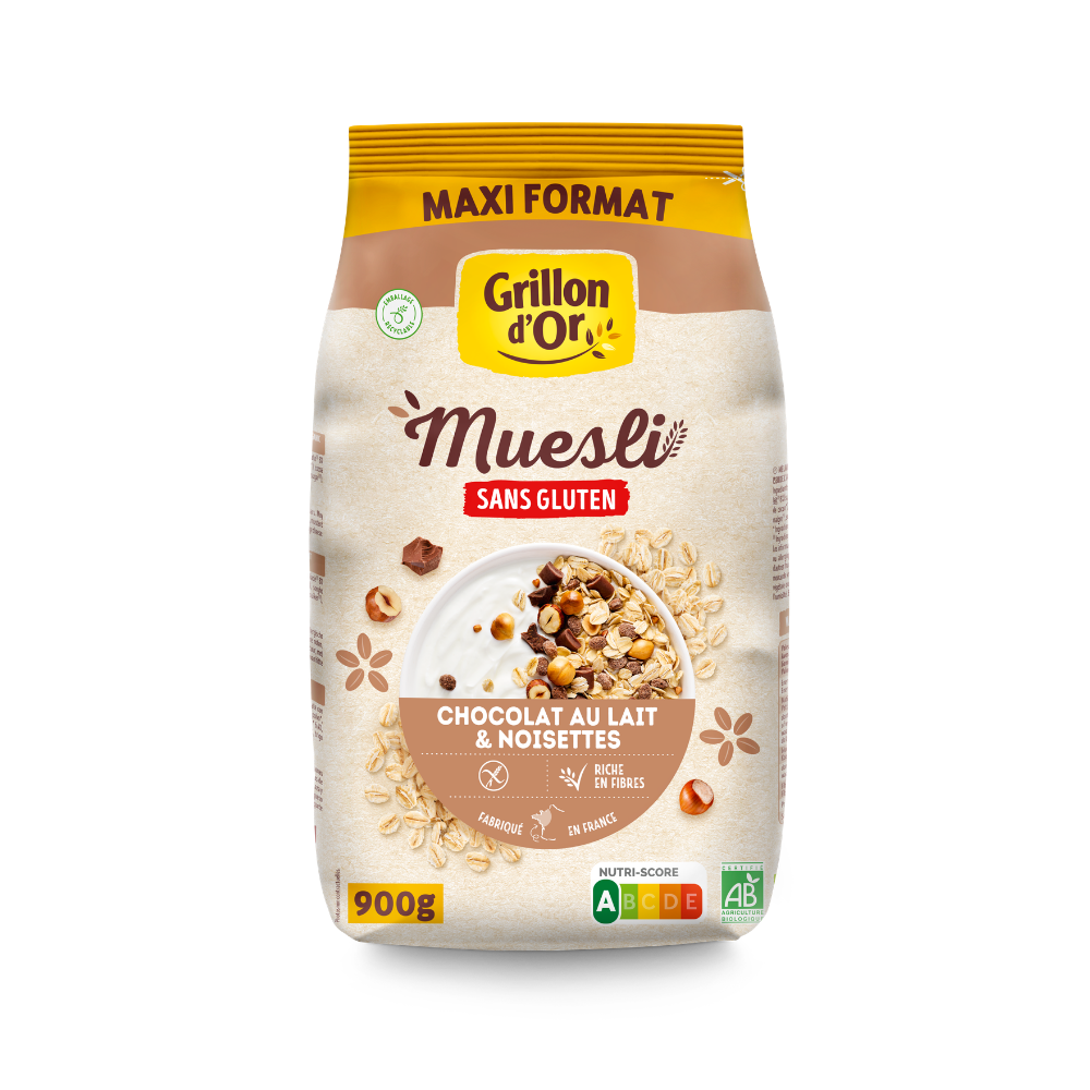 Muesli chocolat au alit et noisettes sans gluten bio