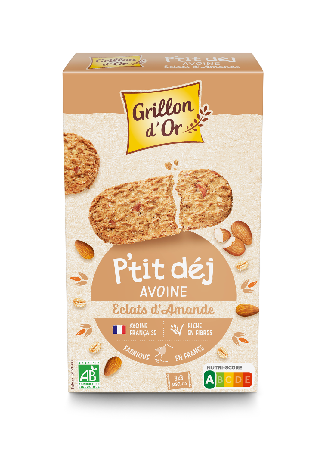 Biscuits petit déjeuner avoine amande bio