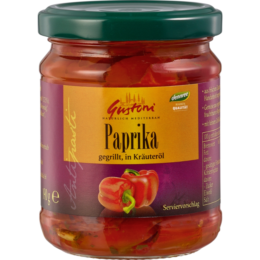 Bio Gegrillte Paprika