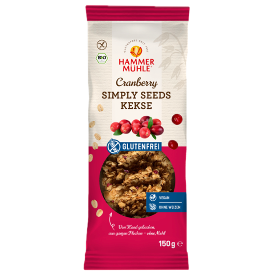 Bio Kekse Cranberry, glutenfrei