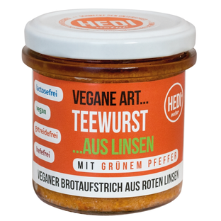 Bio Vegane Art Teewurst mit grünem Pfeffer