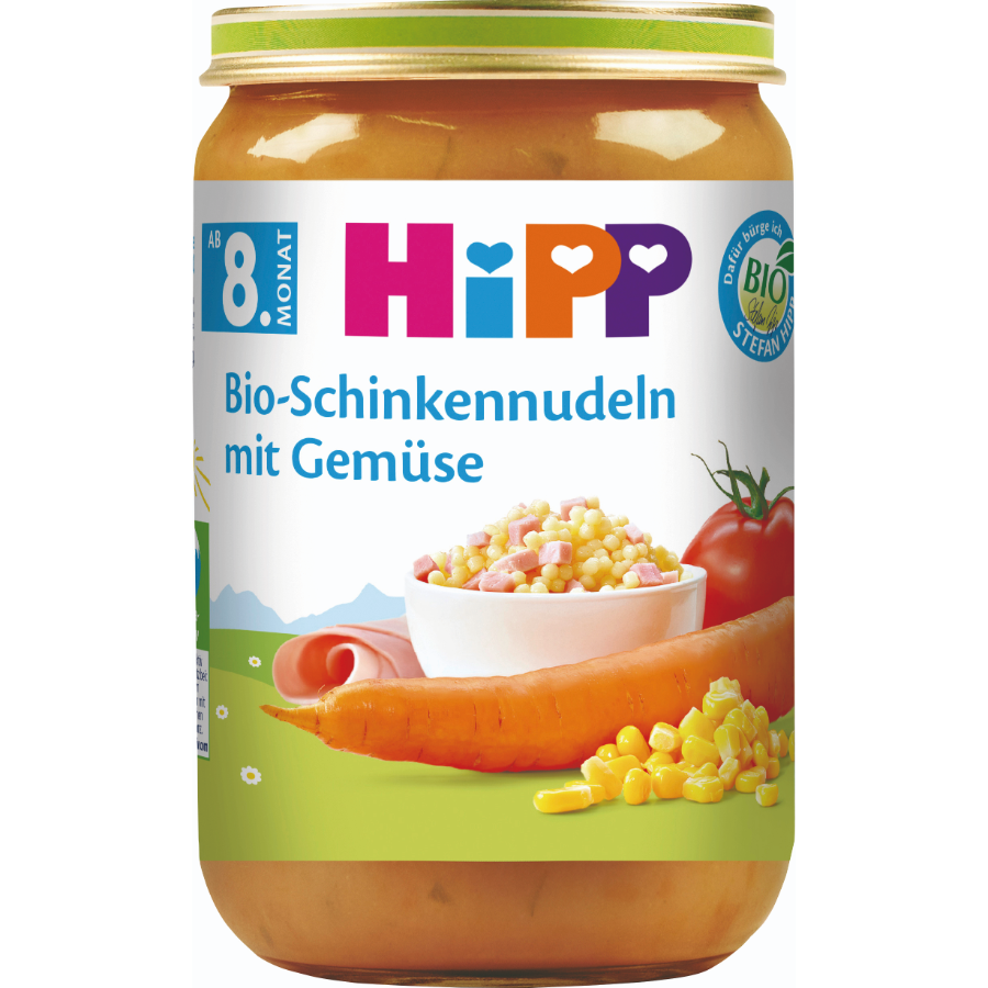 Bio Juniormenü Schinkennudeln mit Gemüse