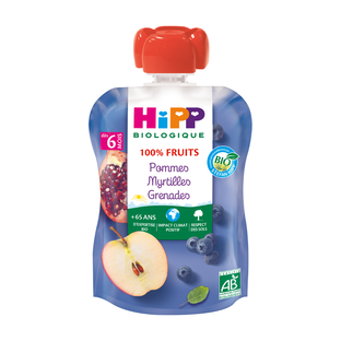 Gourde Pommes Myrtilles Grenades Bio (dès 6 mois)