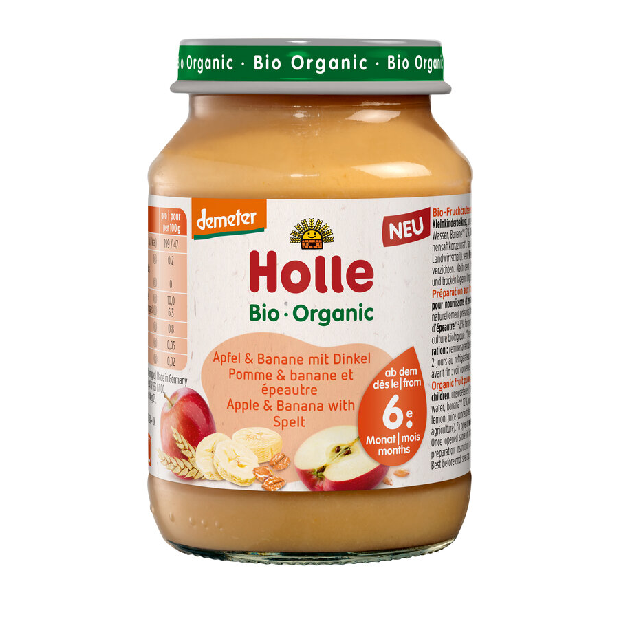 Bio Apfel & Banane mit Dinkel, ab 6. Monat, demeter