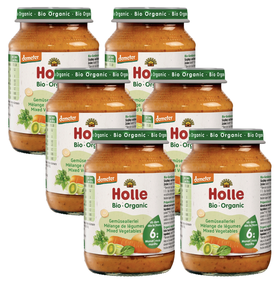 Bio Babybrei Gemüseallerlei, demeter, Karton 6 Stk.