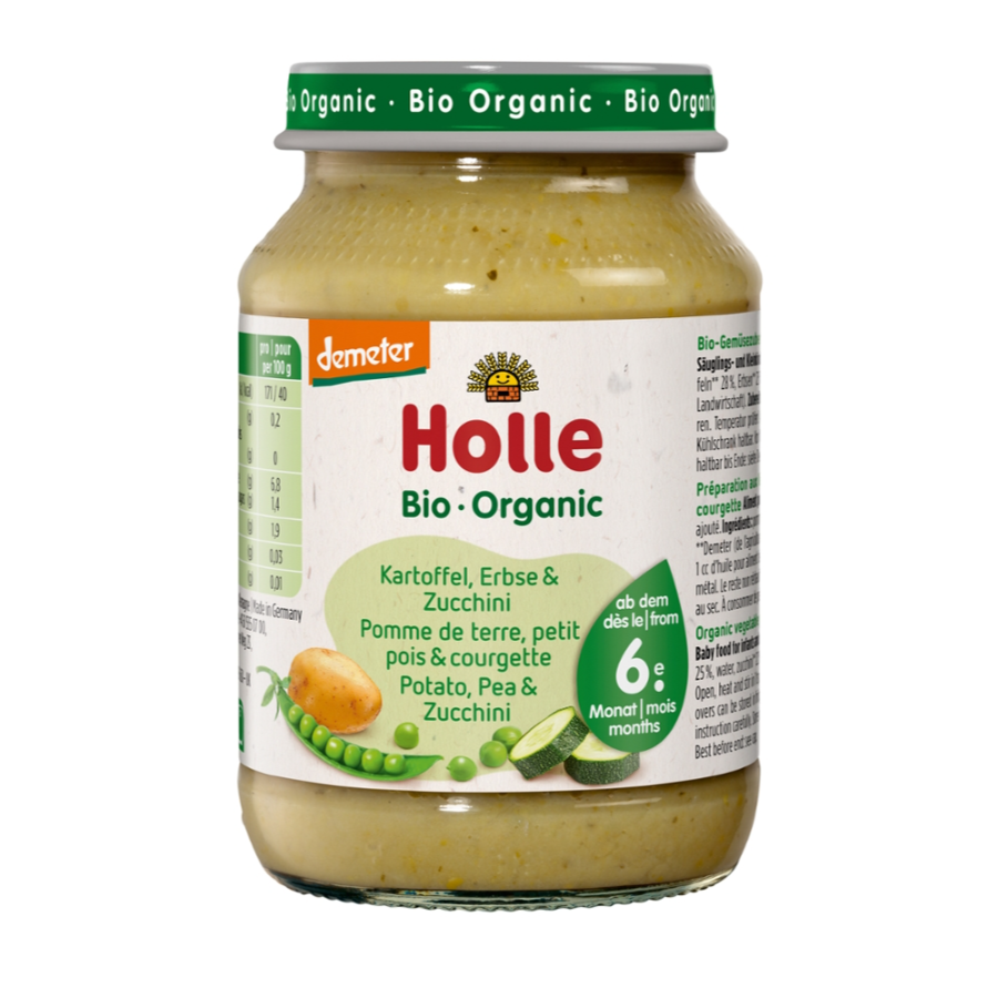 Bio Babybrei Kartoffel, Erbse & Zucchini, demeter, ab 6. Monat