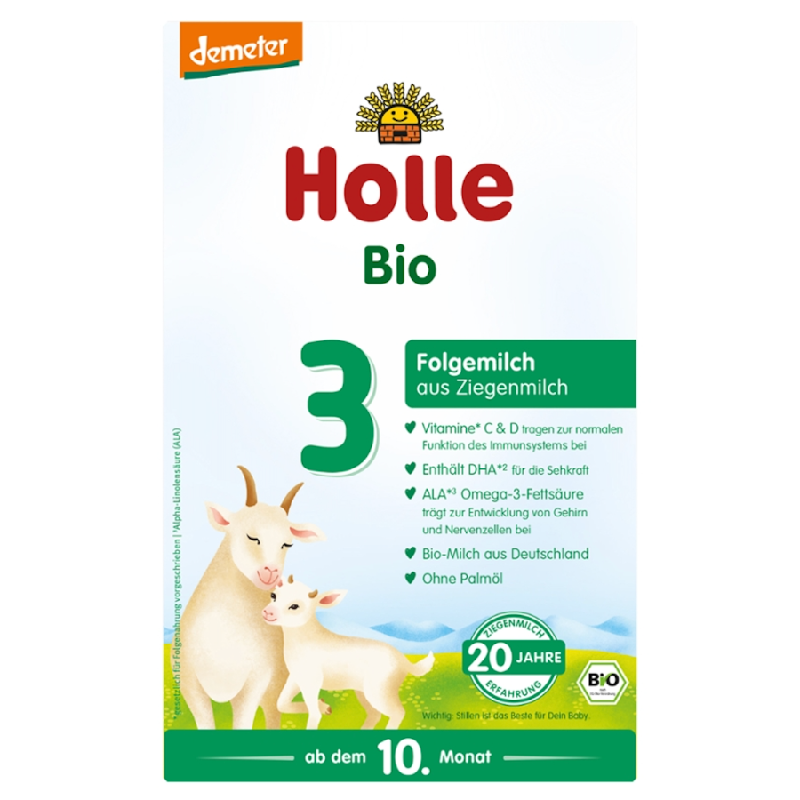 Bio Folgemilch 3 aus Ziegenmilch, ab dem 10. Monat, demeter