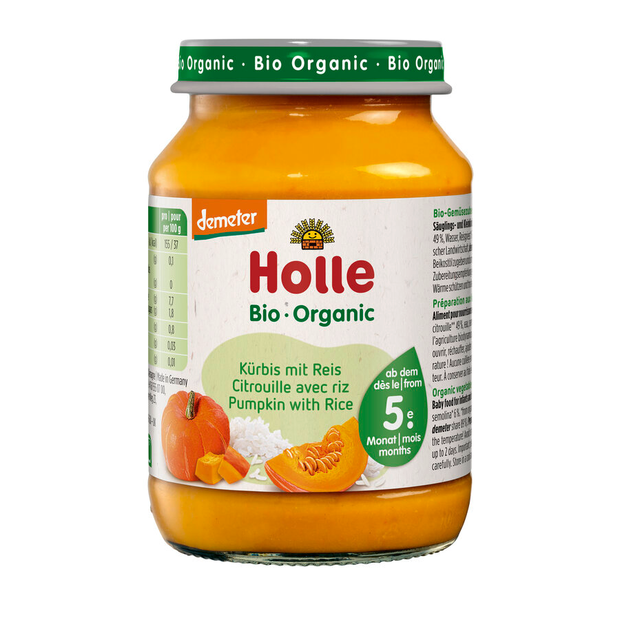 Bio Kürbis mit Reis, ab 5. Monat, demeter