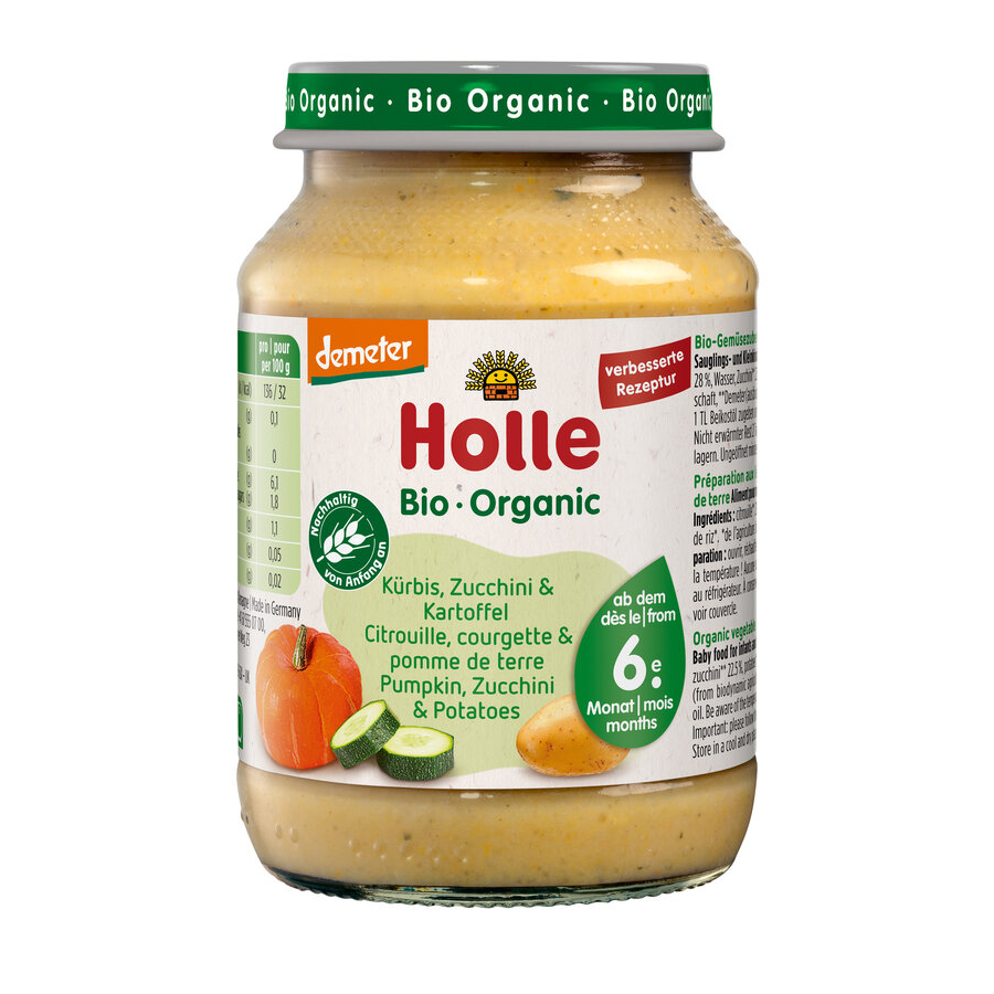 Bio Kürbis, Zucchini & Kartoffel, ab 6. Monat, demeter
