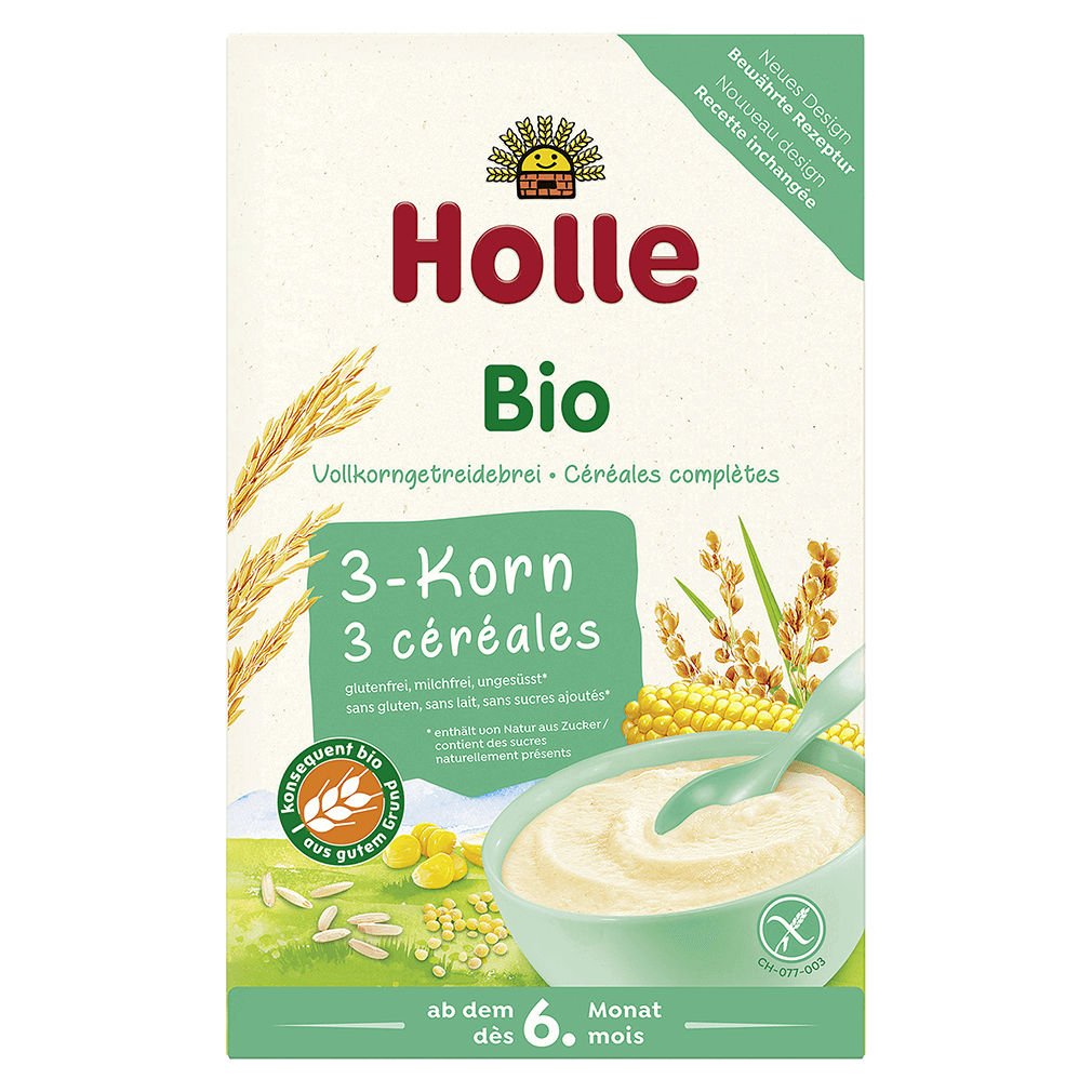 Bio Vollkorngetreidebrei 3-Korn