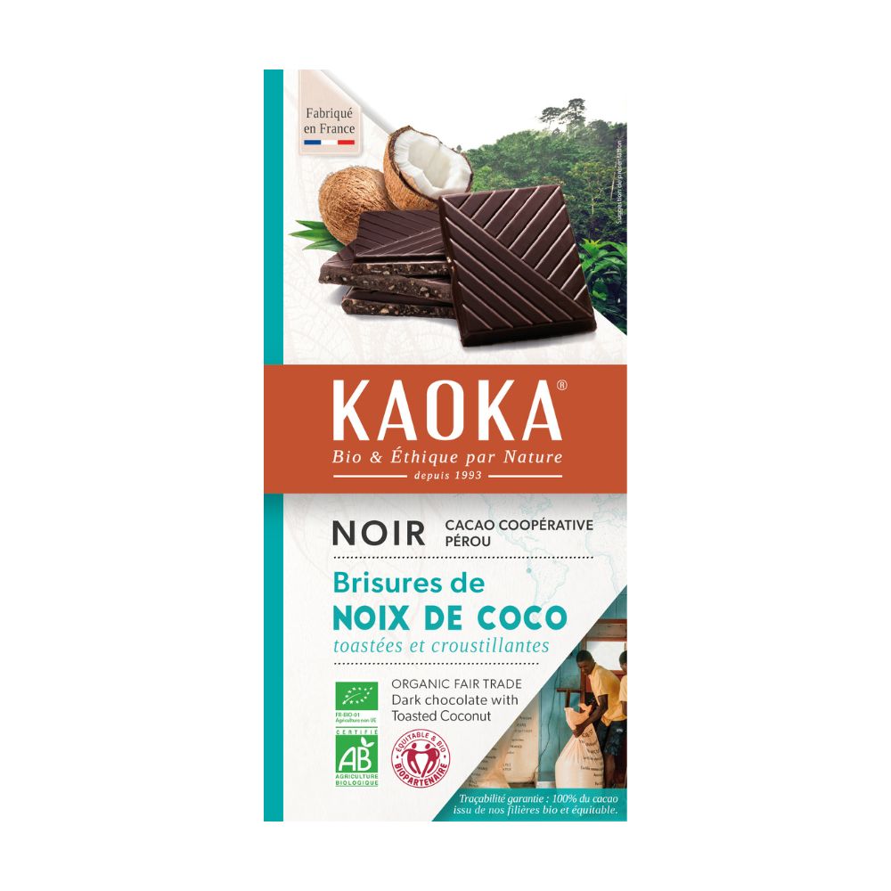 Chocolat noir à la noix de coco bio