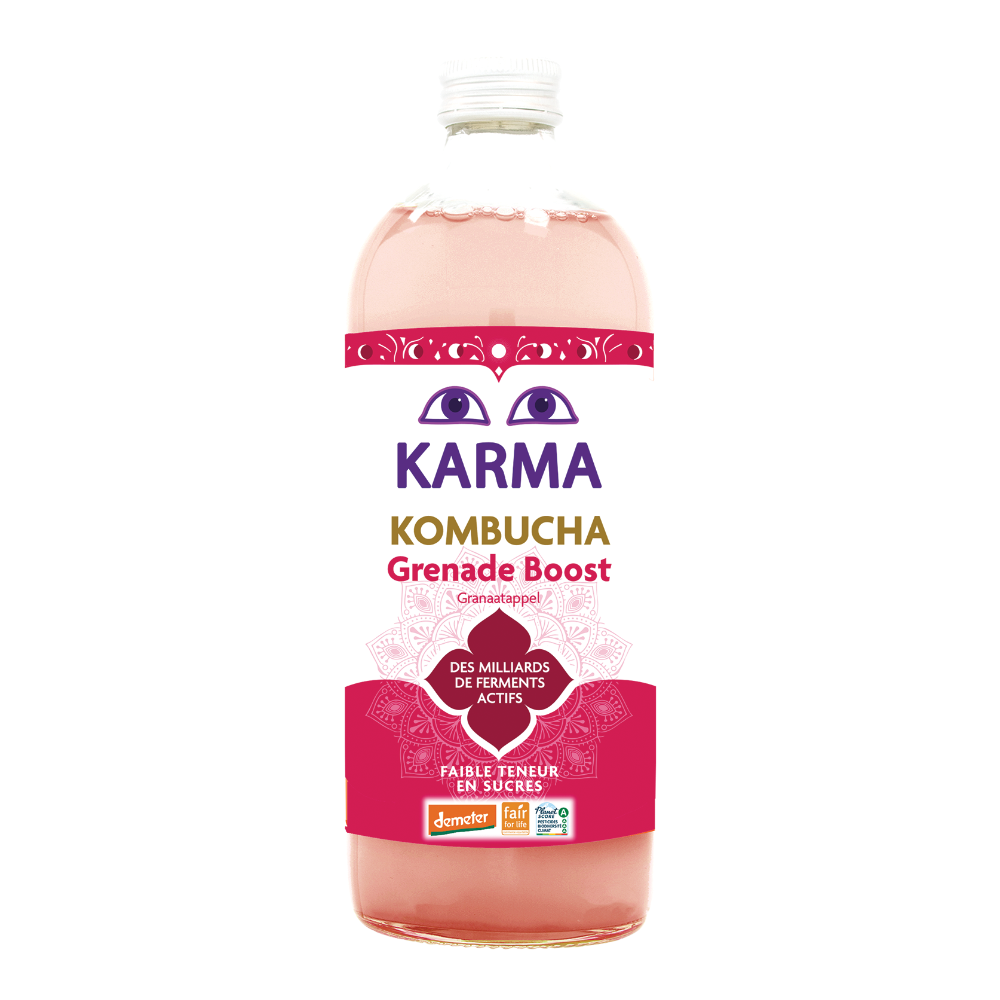 Kombucha à la grenade bio et équitable