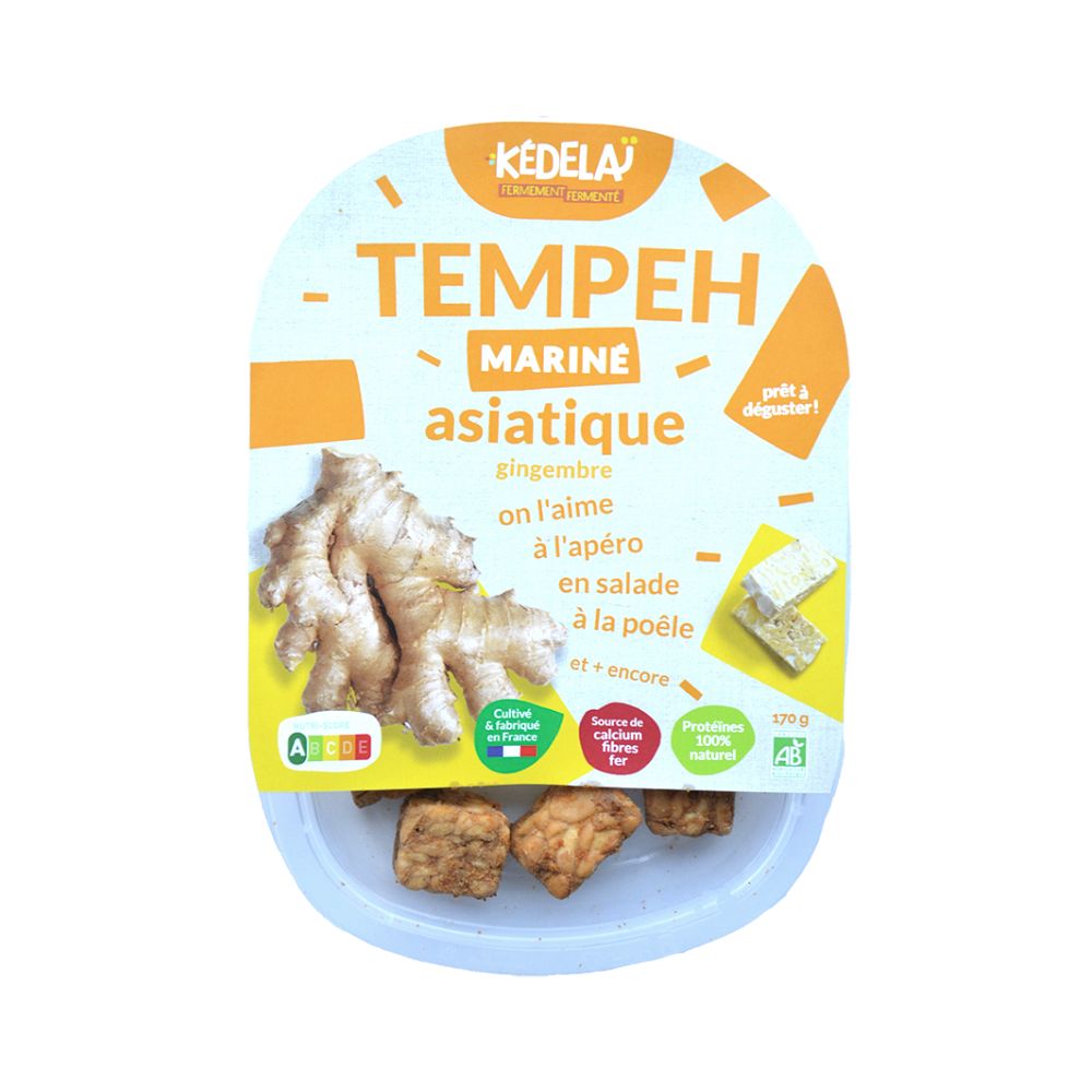 Tempeh mariné gingembre et citron bio