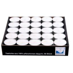 Stearin-Teelichter, 50 Stk.