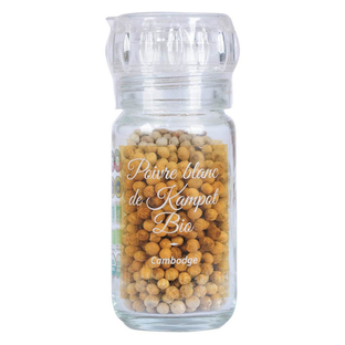 Moulin poivre de kampot blanc bio