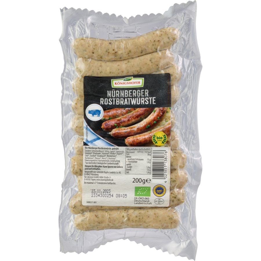 Bio Nürnberger Rostbratwürste