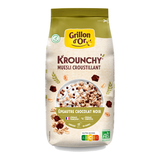 Krounchy épeautre et chocolat noir bio