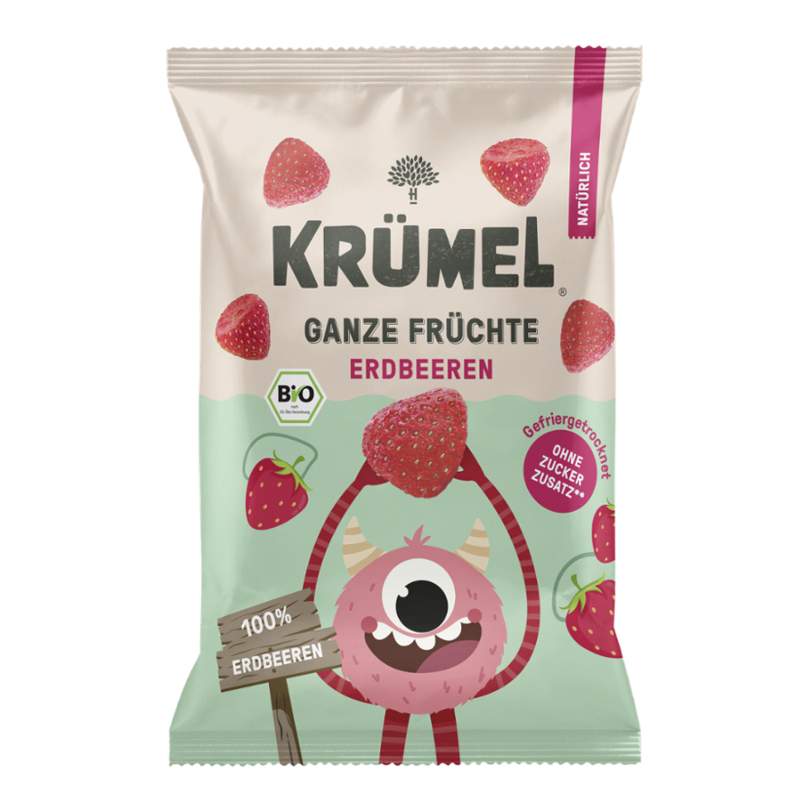 Bio Erdbeeren ganz & gefriergetrocknet