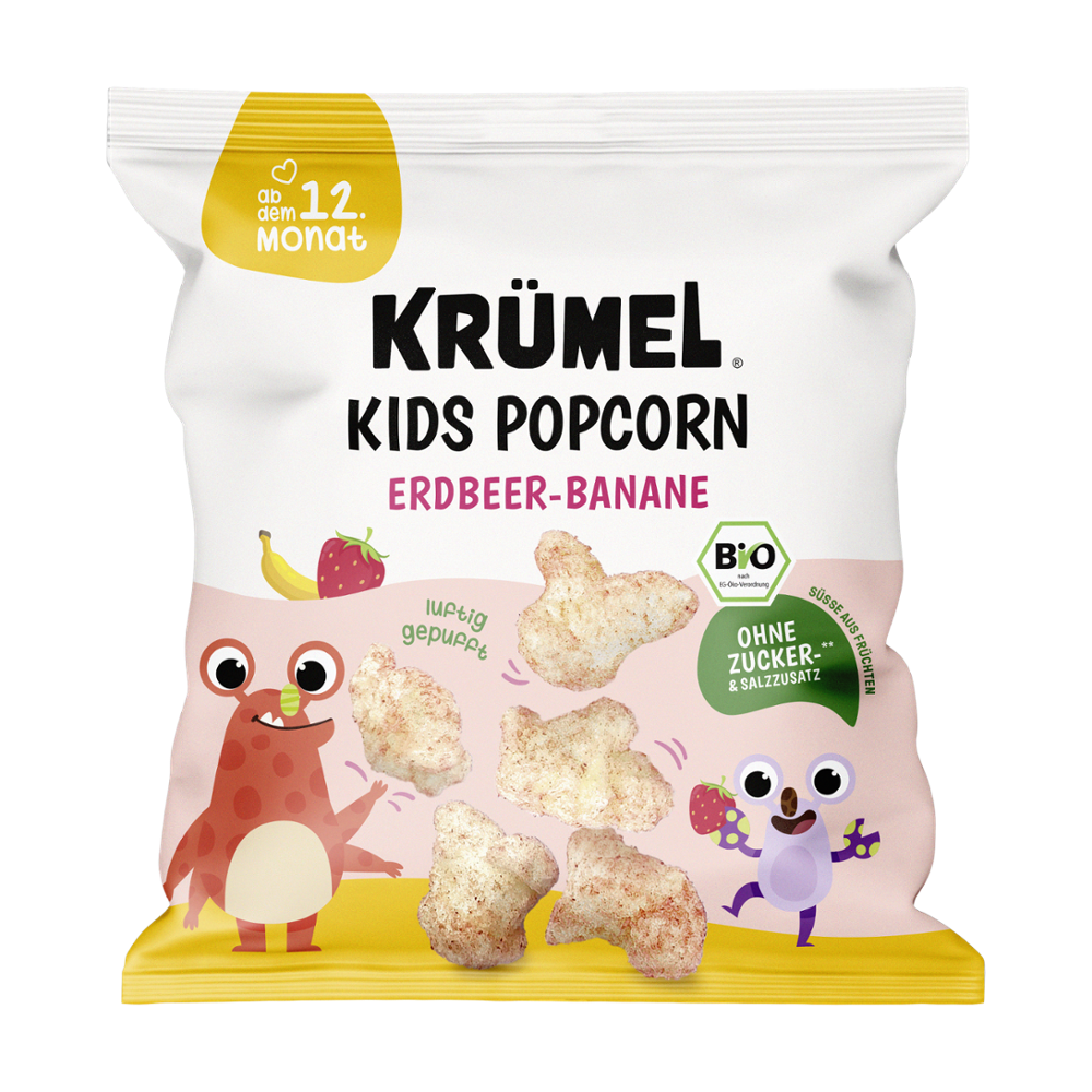 Bio Popcorn Erdbeer-Banane
