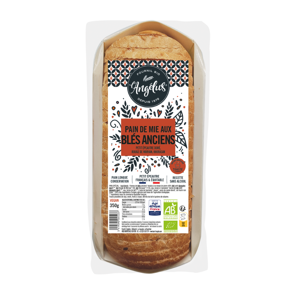 Pain de mie aux blés anciens bio