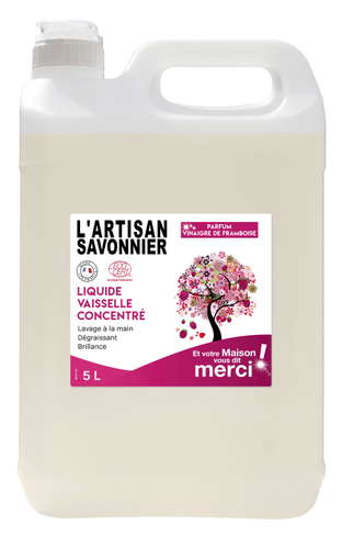 Liquide vaisselle concentré vinaigre framboise - 5L