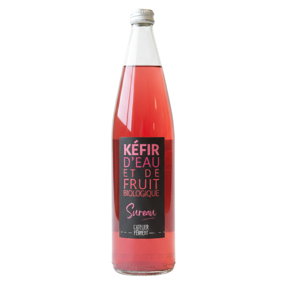 Kéfir d'eau et de fruits sureau hibiscus bio