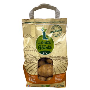 Pommes de terre pour vapeur et gratin bio origine France en sac kraft - 2,5kg