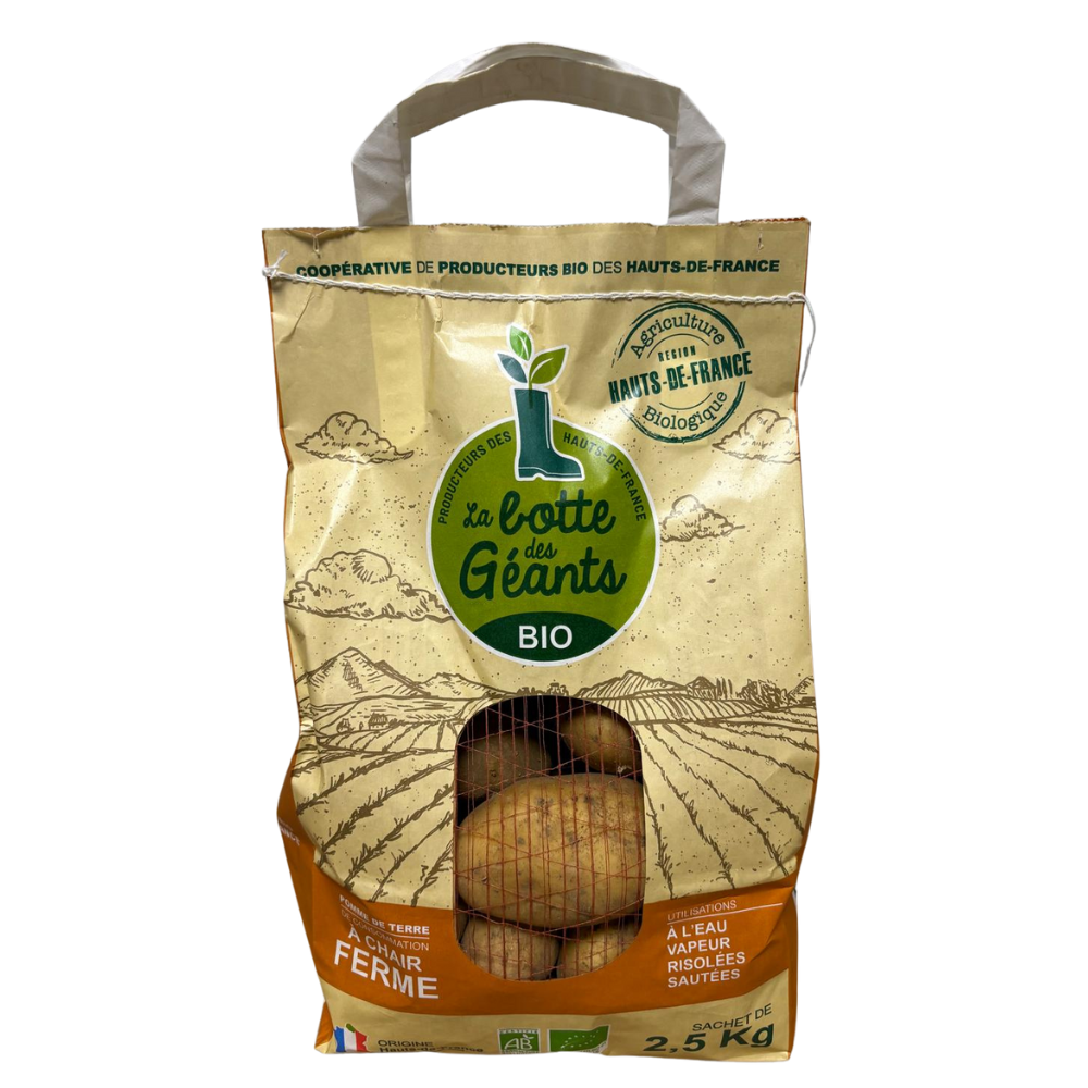 Pommes de terre pour vapeur et gratin bio origine France en sac kraft - 2,5kg