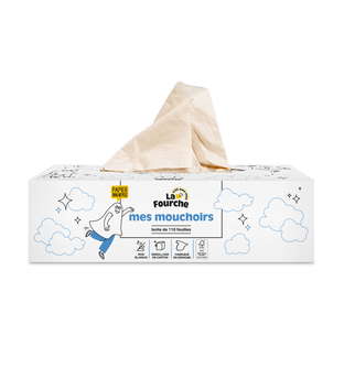 Boîte de mouchoirs 3 plis papier 100% recyclé x110 mouchoirs x 110
