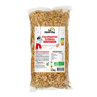 Cacahuètes décortiquées grillées nature bio