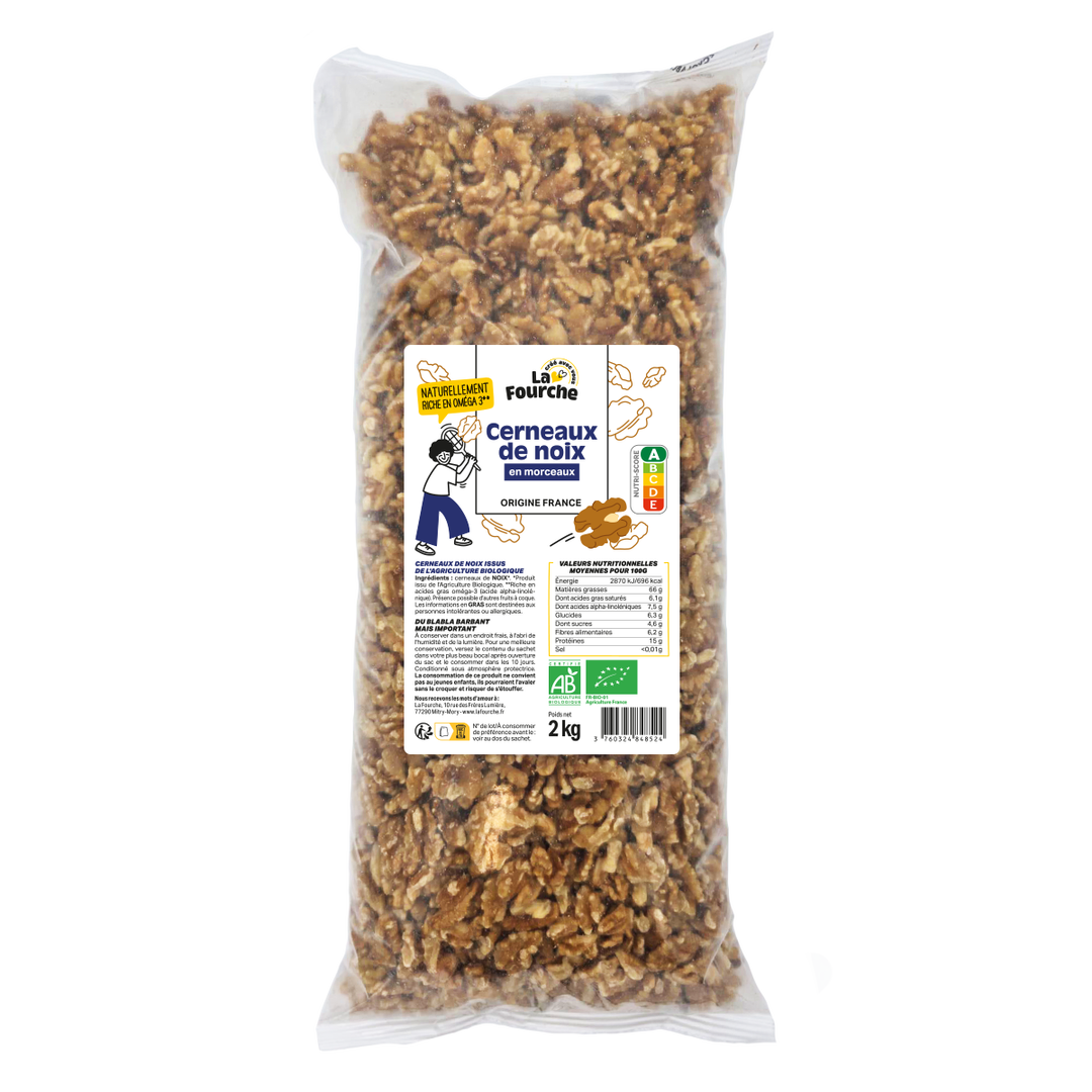 Cerneaux de noix en morceaux bio origine France