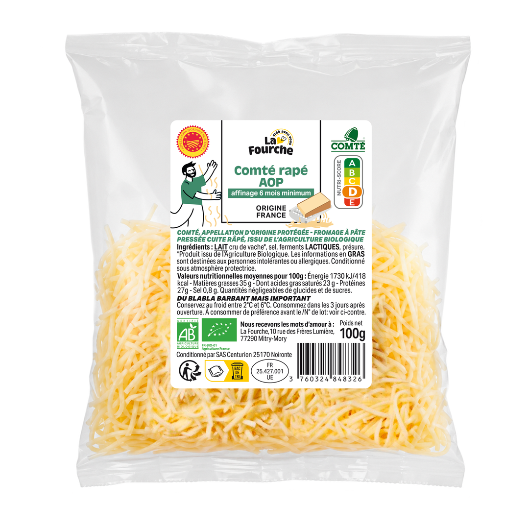 Comté râpé AOP bio