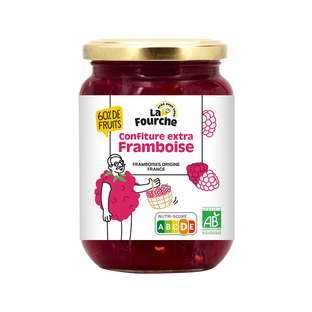 Confiture extra de framboise bio origine France