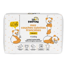Couches Culottes Françaises T5 (11 - 25 kg) x 40