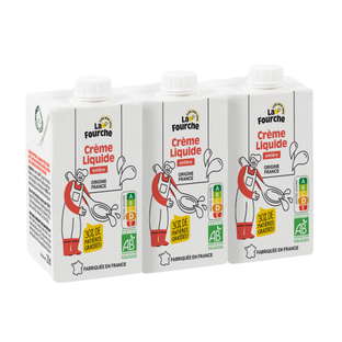 Crème entière liquide bio - 3x20cl
