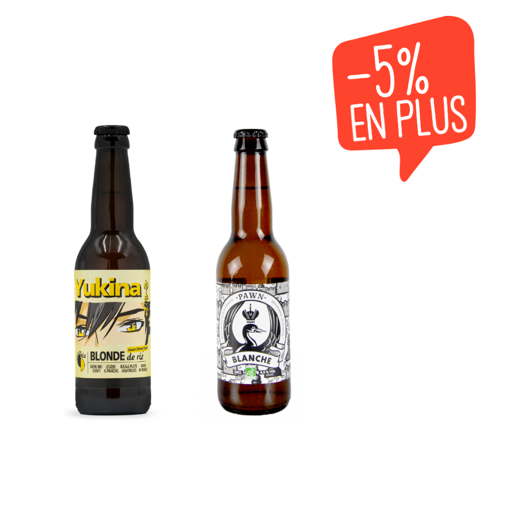 Duo bières blanche et blonde bio