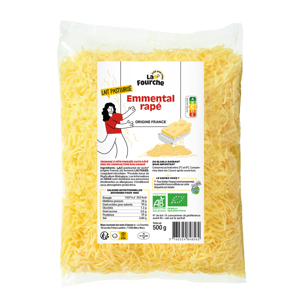 Emmental râpé bio