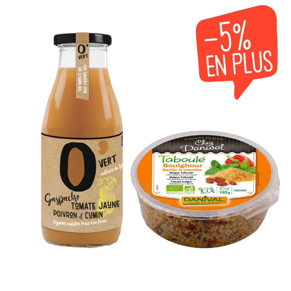 Panier gaspacho et taboulé bio 