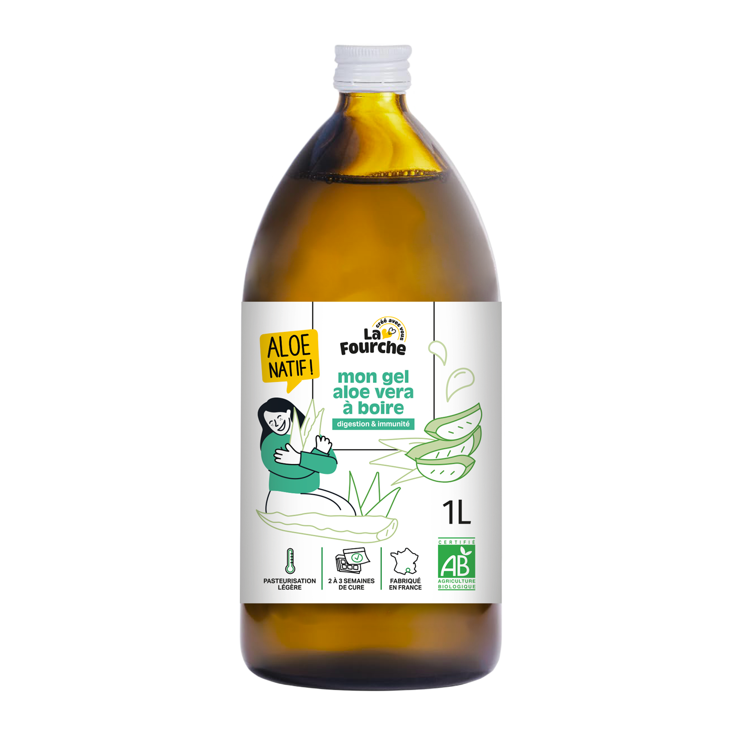 Gel d'aloe vera  boire natif bio