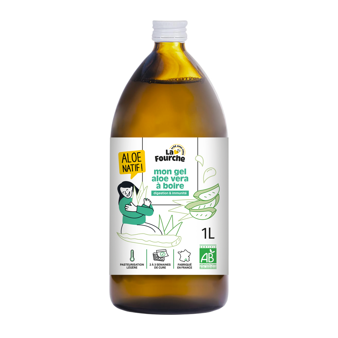 Gel d'aloe vera à boire natif bio