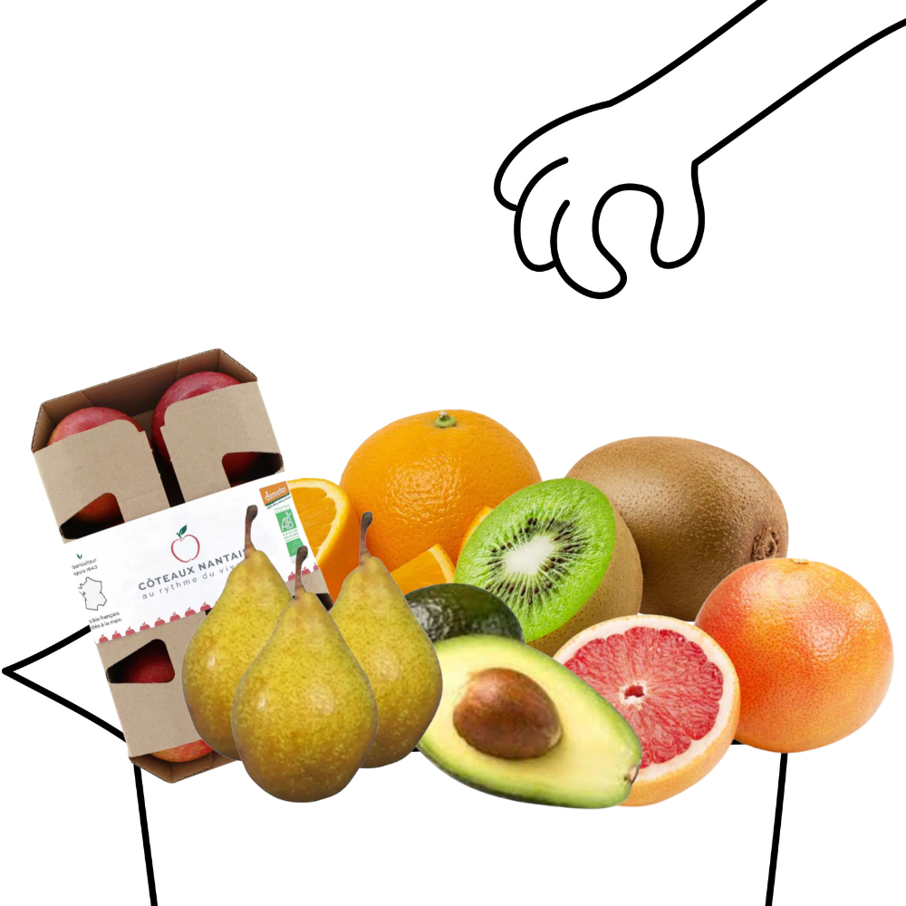 Grand panier de fruits bio - 4 à 5 personnes