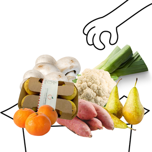 Grand panier de fruits et légumes bio - 3 à 4 personnes