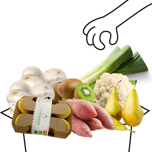 Grand panier de fruits et légumes bio - 3 à 4 personnes