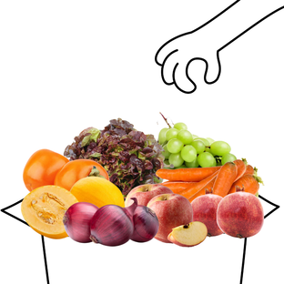Grand panier de fruits et légumes bio - 3 à 4 personnes