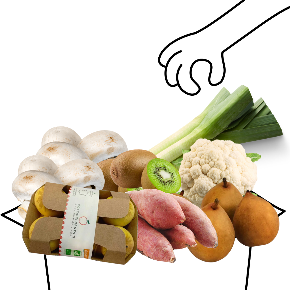 Grand panier de fruits et légumes bio - 3 à 4 personnes