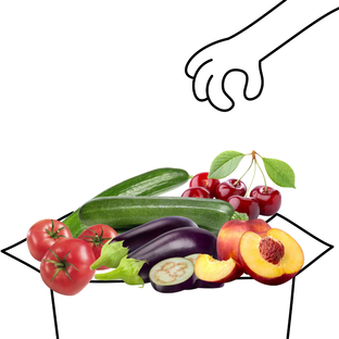 Grand panier de fruits et légumes bio - 3 à 4 personnes