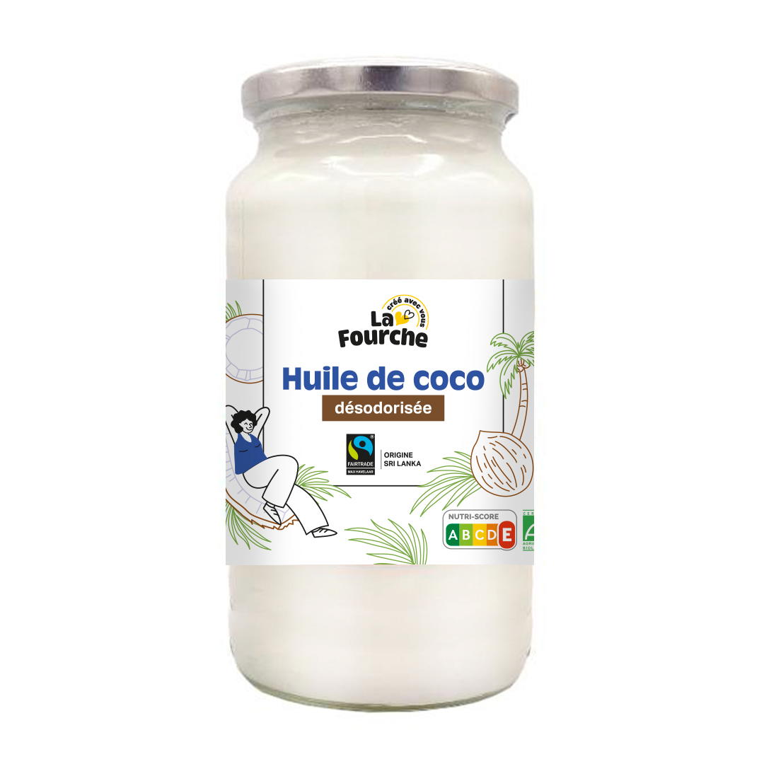 Huile de Coco Désodorisée Bio et Equitable