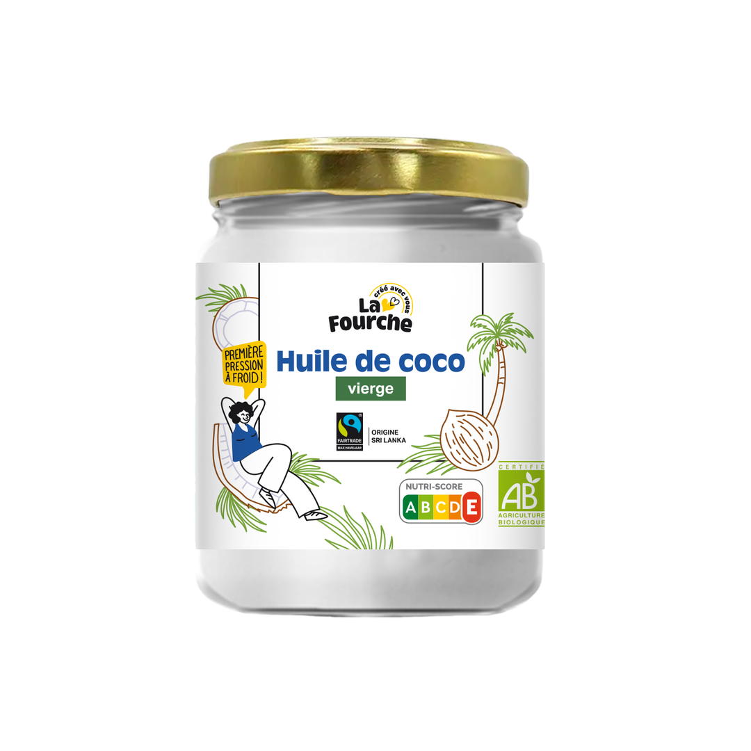Huile de coco vierge bio et équitable